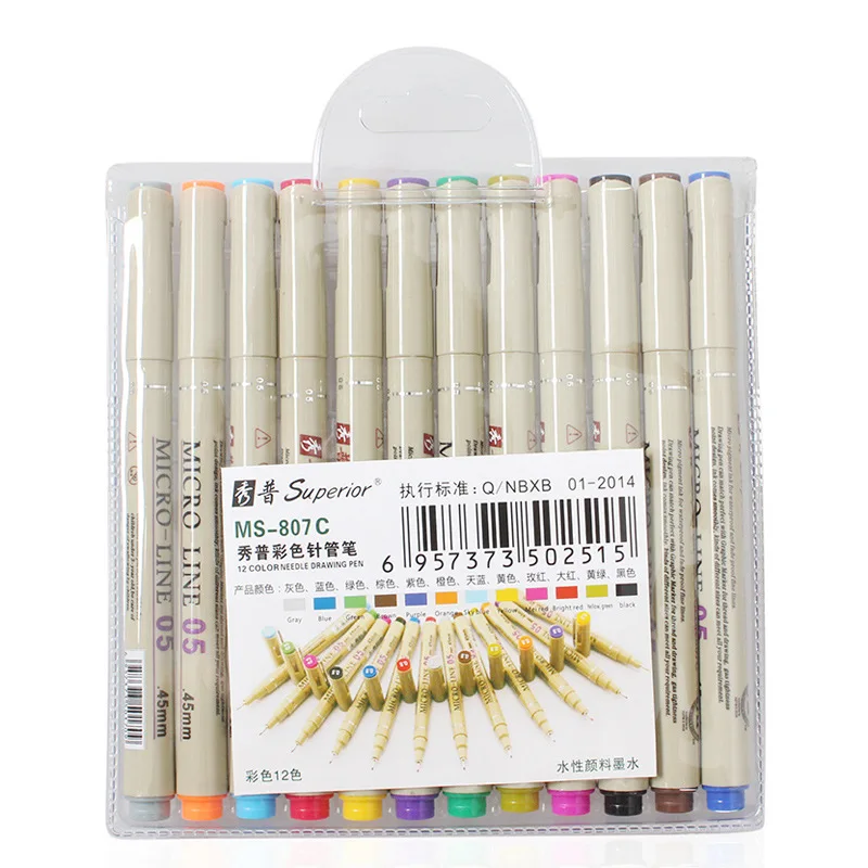 Маркеры для рисования манги 12 цветов 0 5 мм|art markers|marker finecolourmicron pen |