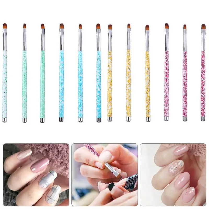 3 шт. УФ гель мраморный Печатный дизайн ногтей ручка с кисточкой рисование резная