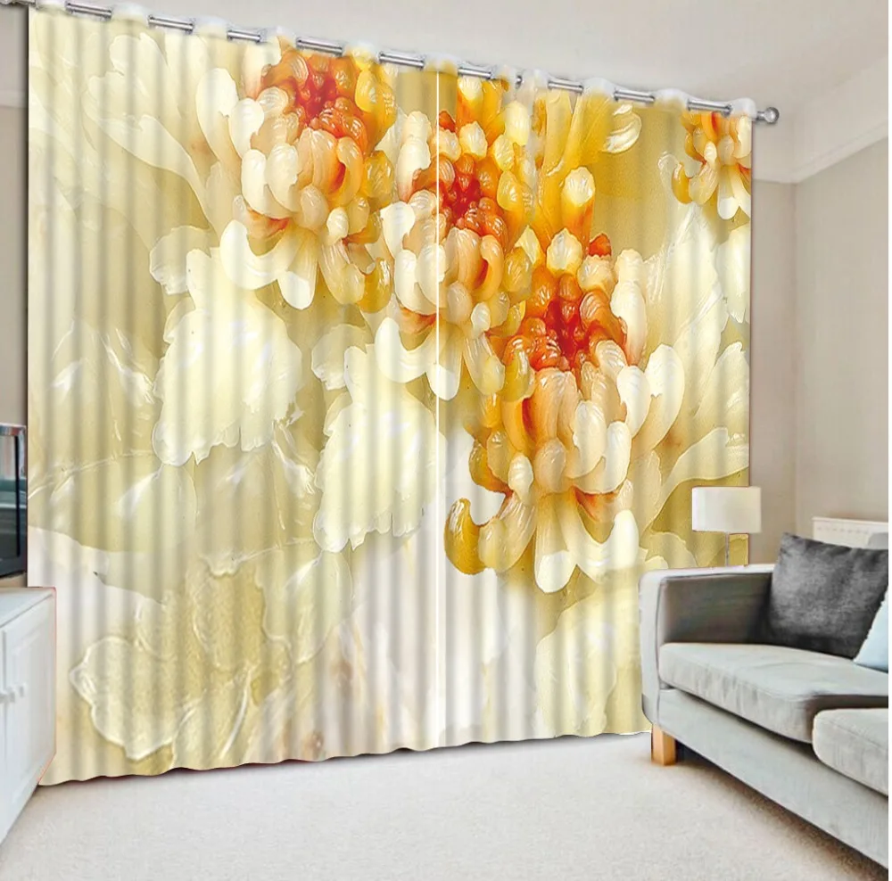 Украшение дома 2017 современные красивые оконные шторы оригинальные 3D цветочные