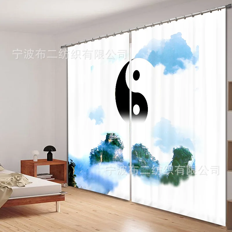 

3D Window Curtains Luxury Blackout Curtain For Living Room office Bedroom Customized size Drapes Cortina Rideaux Cushion cover