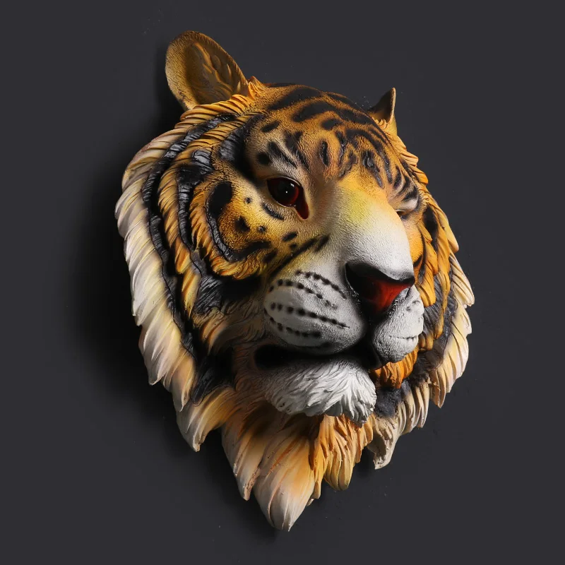 Украшение на стену с головой тигра подвесная настенная голова животного кулон из