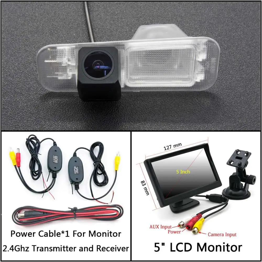 C Wireless 5inch LCD HD 1280*720 резервная камера заднего вида для KIA Rio 3 UB Sedan 2008- Kia K2 RIO 2007- Автостоянка ЖК-зеркало монитор - Название цвета: C Wireless 5inch LCD