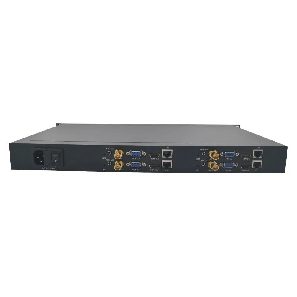4 канала sdi-декодер, 4K H.265 IP потоковая передача до HDMI SDI VGA приемник