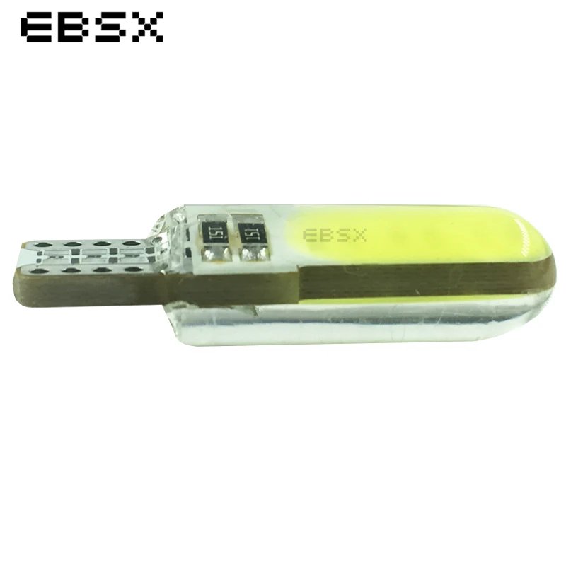 EBSX 10 шт. 12VDC T10 COB 12 чипов силиконовый чехол 194 W5W автомобильный парковочный