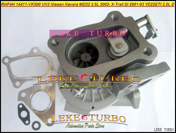 Турбокомпрессор RHF4H VN3 14411 VK500 VA420058 для NISSAN Navara MD22 2.5L 2002 X Trail Di 2001 03 YD22ETI 2.2L|turbocharger