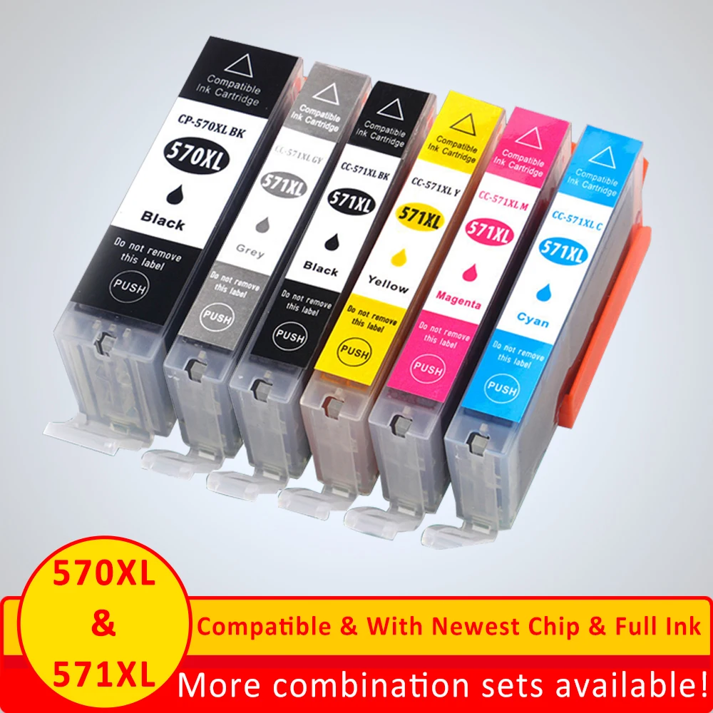XiangYu 570 PGI совместимый чернильный картридж для canon MG5750 MG5751 MG5752 MG6850 MG6851 MG6852 TS6050 TS5050