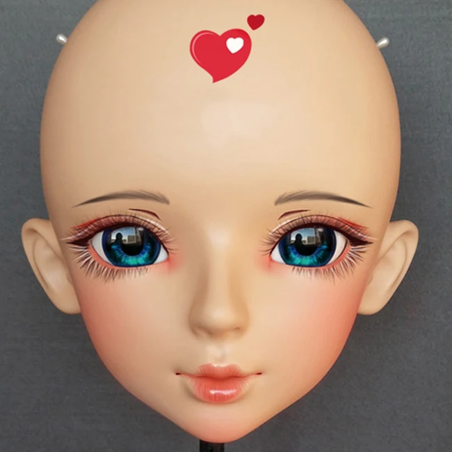 

(Shi-04) Женская милая девочка каучуковая полуголовая Kigurumi BJD маска для косплея японское аниме ролевая маска Лолиты кросс-кукольная маска
