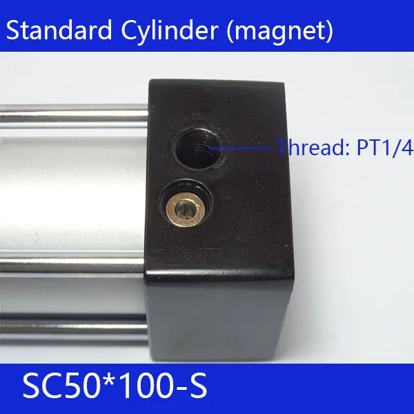 

SC50*100-S 50mm Bore 100mm Stroke SC50X100-S SC Series Single Rod Standard Pneumatic Air Cylinder SC50-100-S