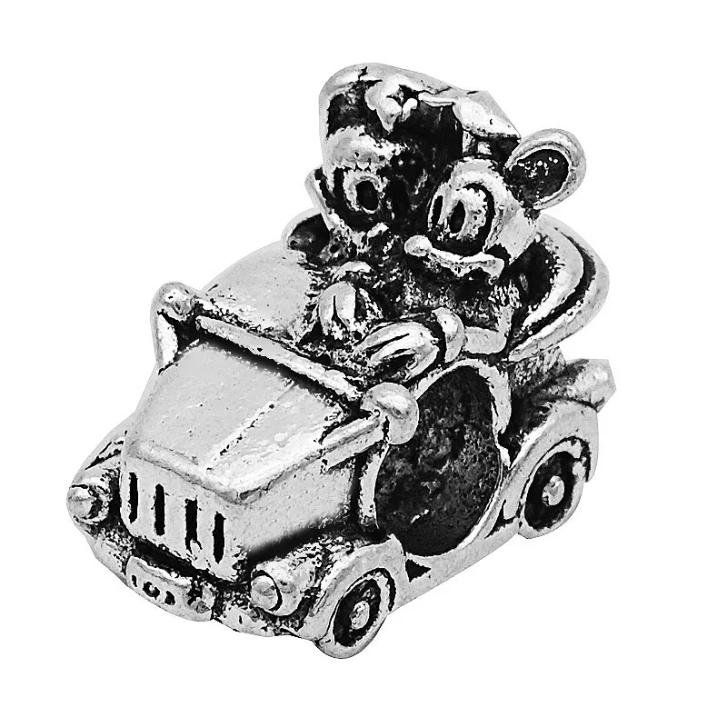 vintage car Дропшиппинг Подвески бусины Микки Минни мультфильм хрустальные бусины подходят к оригиналу Пандора талисманы Браслеты DIY женские ювелирные изделия - Цвет: vintage car