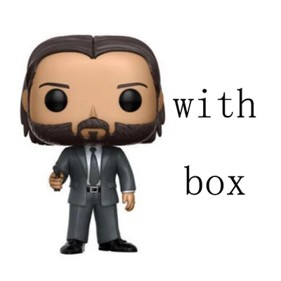 with retail box Funko Pop John Wick 387 Виниловая фигурка модель игрушки - Цвет: with retail box