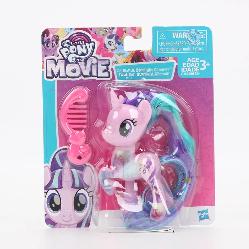 Игрушки My Little Pony, коллекционные экшен-фигурки из ПВХ, персонажи мультсериала «Дружба — это чудо» — пони Радуга Дэш, Пинки Пай, Лира Хартстрингс, Рарити - Цвет: new light purple