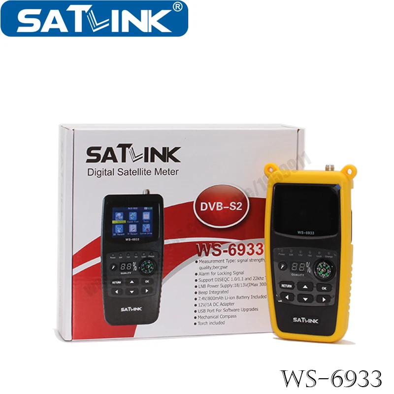 

Orignal Satlink WS 6933 HD Satellite Finder For Satellite TV Receiver Support HD Output Digital Satellite Meter