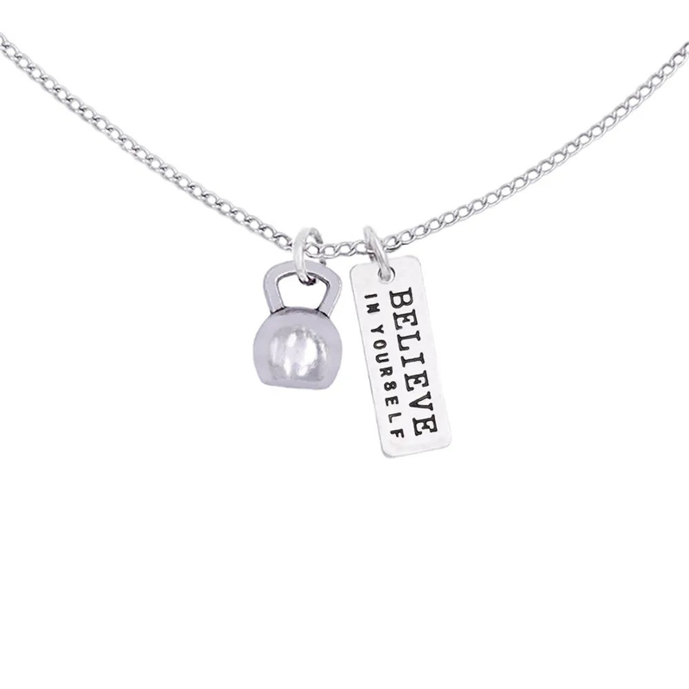 Античный посеребренный металл верьте в себя тяжелая атлетика чайник