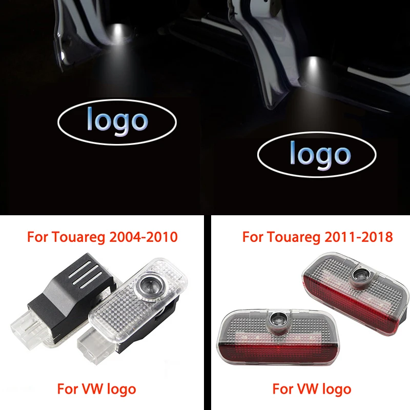 2 шт. Led подсветка дверей автомобиля для Volkswagen старый Touareg 2004-2010 2011- VW лазерный проектор логотипа свет аксессуары