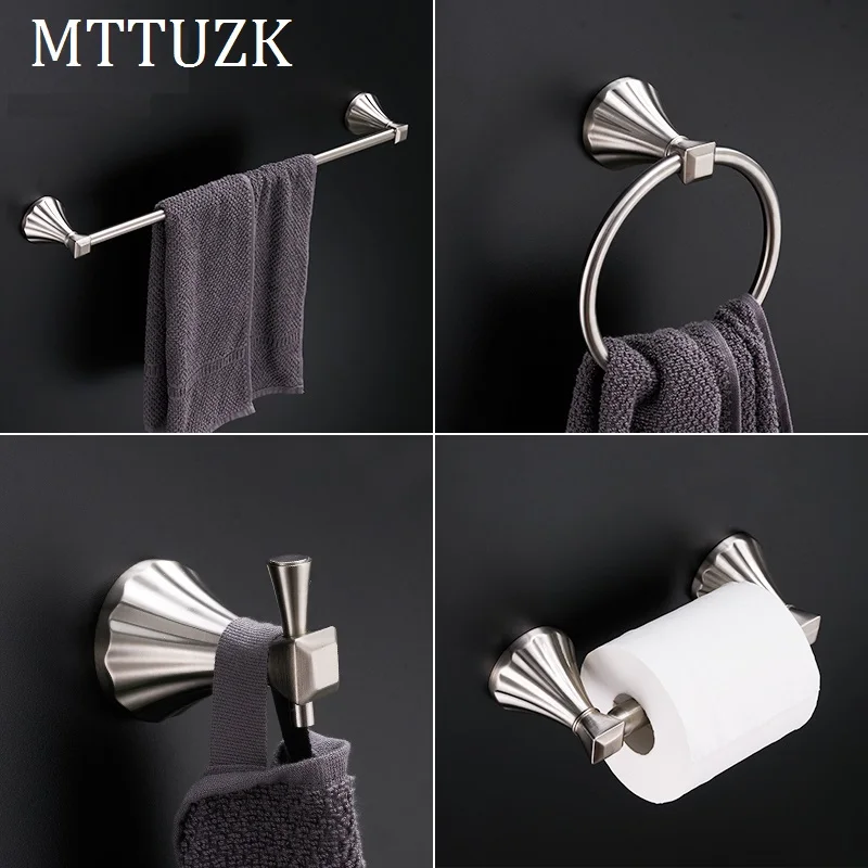 Bar Robe Hook Paper Holder Brushed Nickel Bathroom Accessori