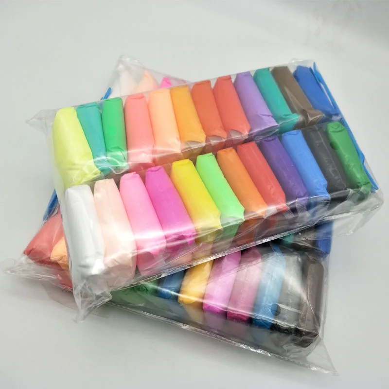 24/36 Colors With Tools Air Drying Super Light Plastic Clay Colorful Plasticine Polymer Educational Soft Modeling Clay Toy Gift