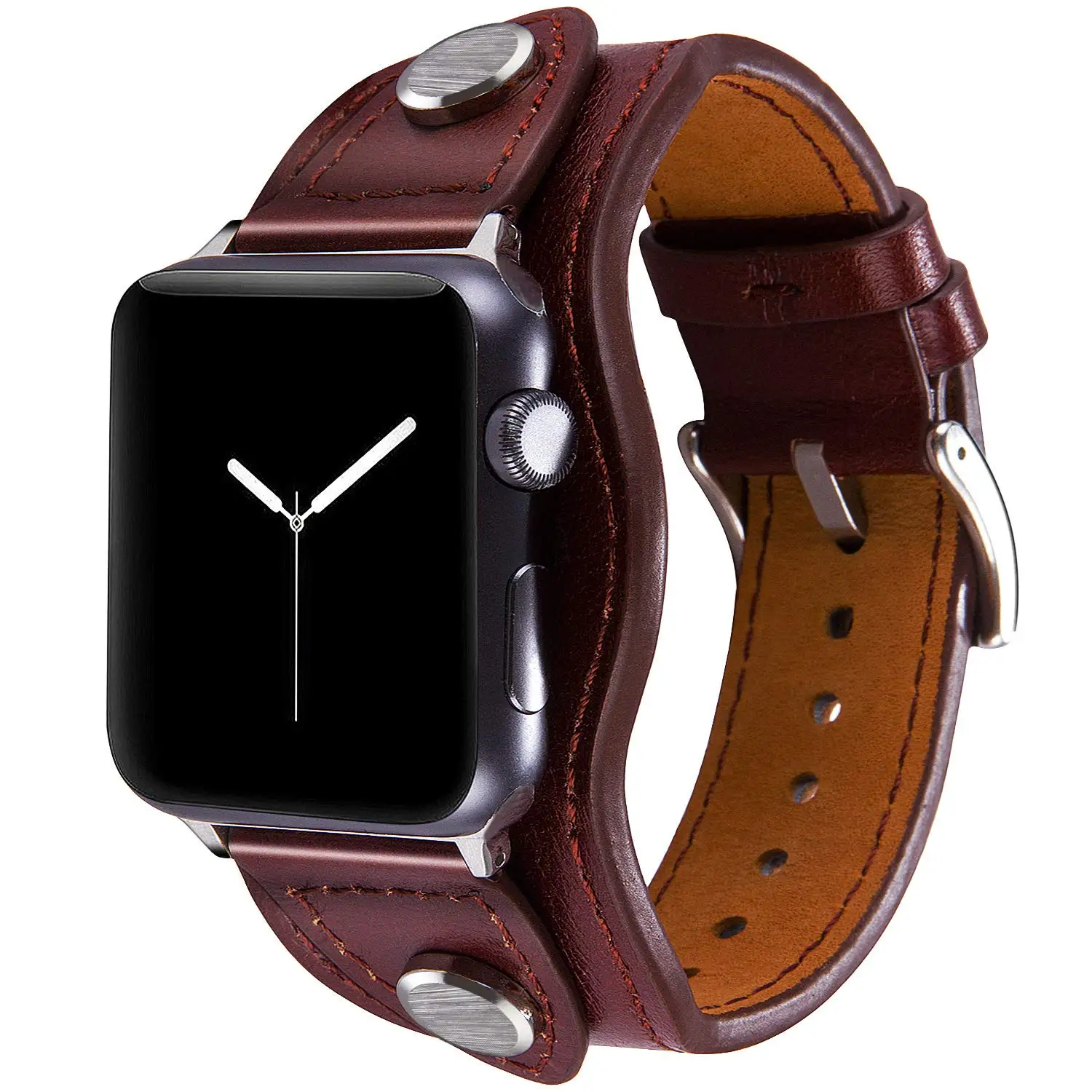 Браслеты-манжеты для Apple Watch 38 мм 42 мм 40 мм 44 мм Iwatch серии 5 4 3 2 1, кожаный браслет для мужчин и женщин