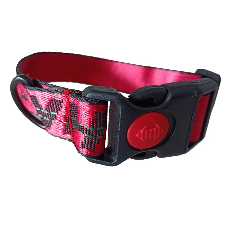 Red collar Ошейник для собаки, поводок, набор, модный, с надписью, 1,5 см, прочный нейлоновый поводок с ремнями, французский щенок бульдога, ходячие товары для животных, собак - Цвет: Red collar