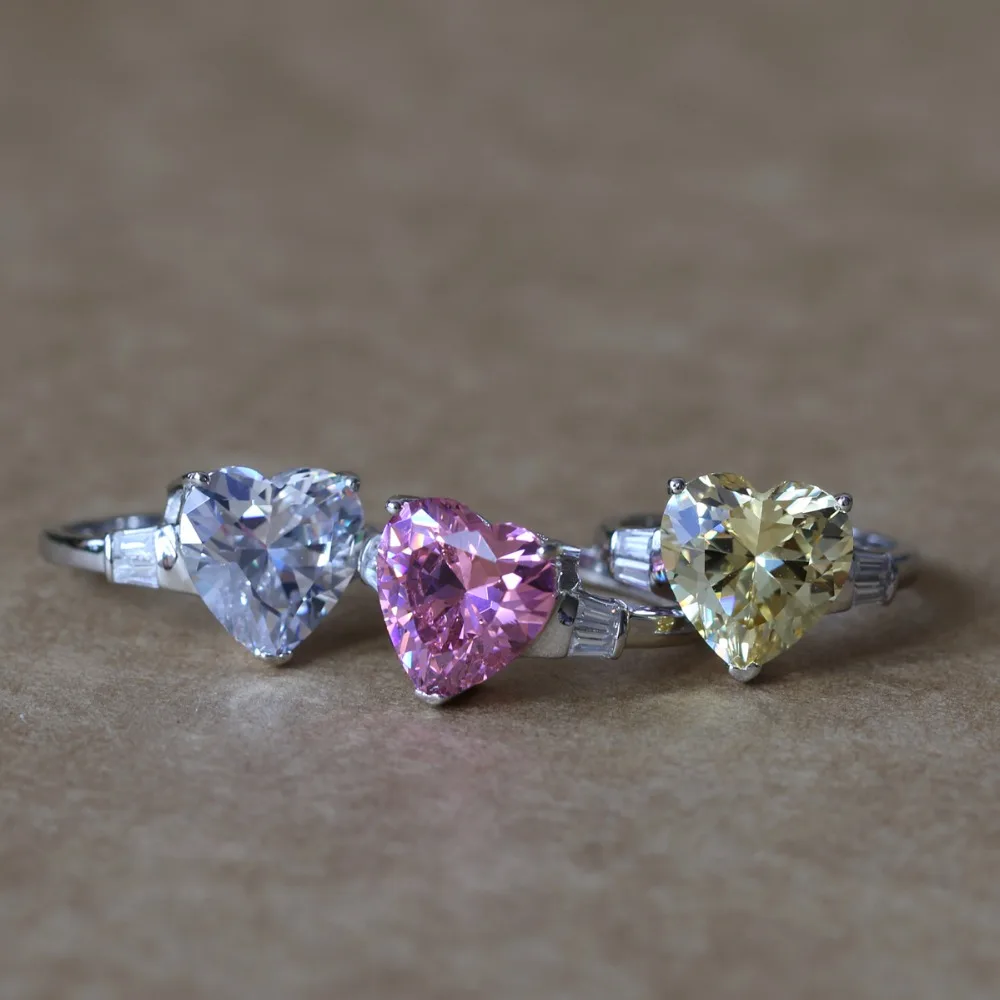 Женское кольцо из серебра 925 пробы с покрытием белого золота 18 пробы|white gold|18k white