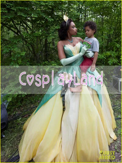 Роскошный маскарадный костюм Принцесса Тиана для взрослых платье принцессы с