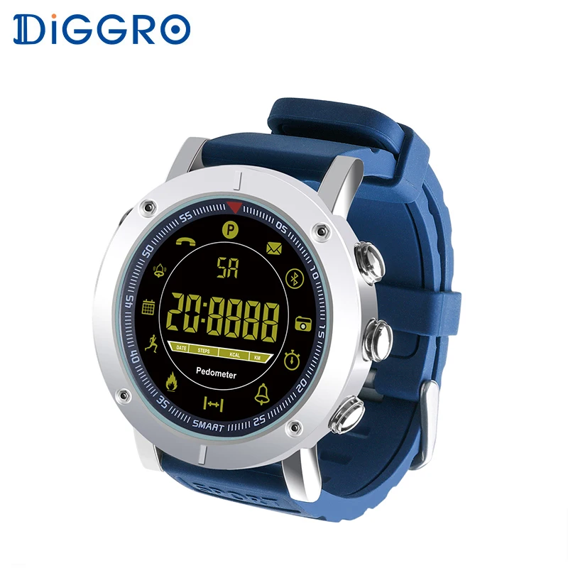 Diggro DI04 Pro Smart Watch IP68 Водонепроницаемый 5ATM светящимся циферблатом извещение о