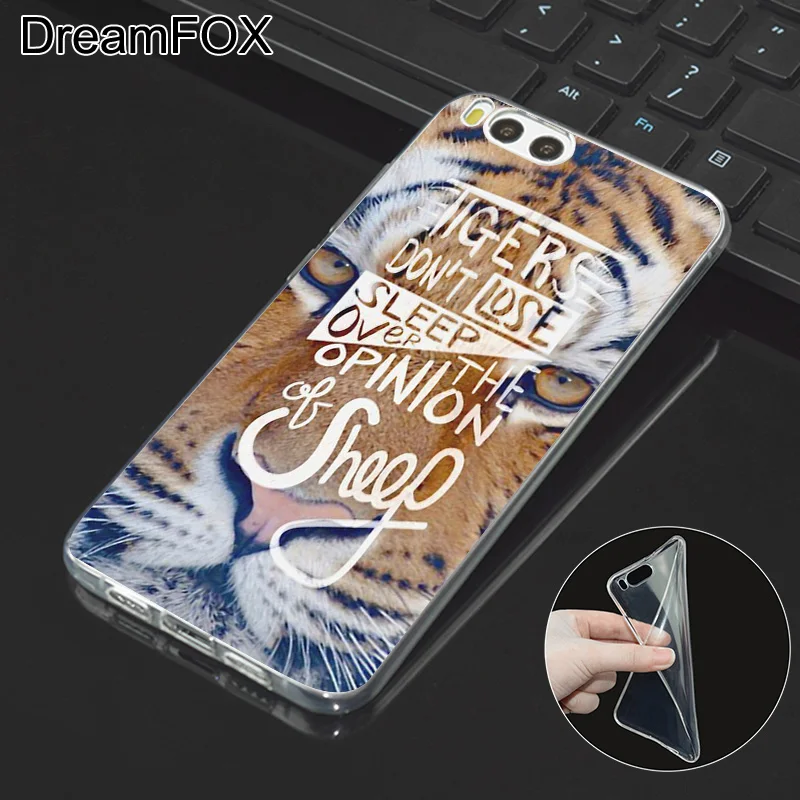 DREAMFOX L402 тигра Мягкий ТПУ силиконовый чехол для Xiaomi Mi Note 2 3 4 5 6 8 SE M5 4C 4S 5C 5S 5X 6X A1 плюс