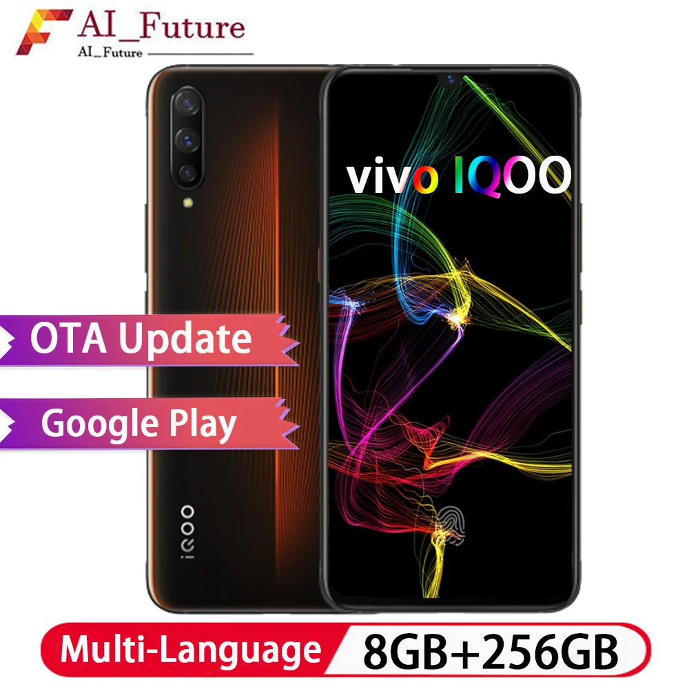 Оригинальный VIVO IQOO 8 Гб 256 ГБ восьмиядерный смартфон Snapdragon855 Android9 12 Мп + 13 МП 2