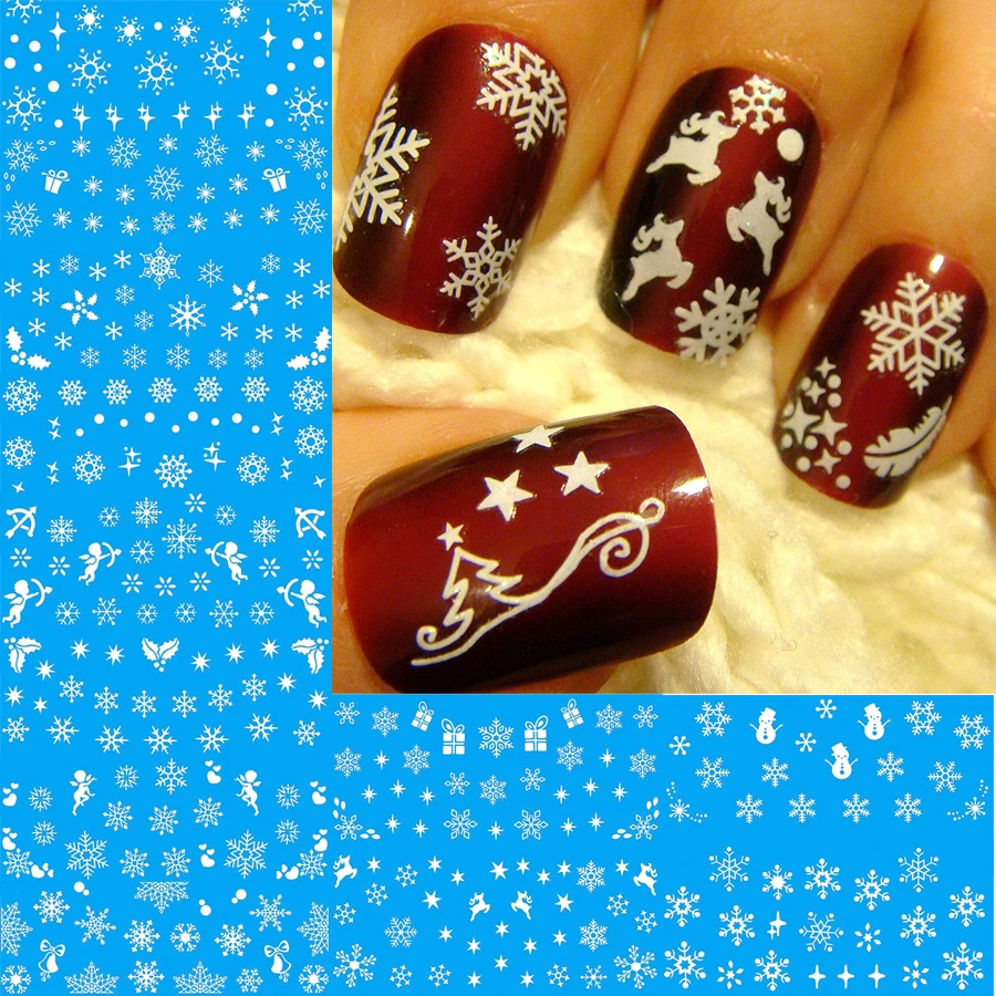 Декоративные наклейки для ногтей 12 цветов|nail art decorations stickers|water transfer nailwater nail |