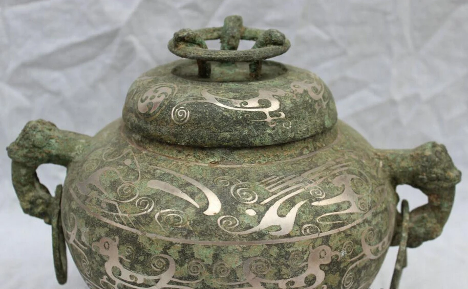 СЖД S5345 10 &quotКитайский Народная Культура Старый Бронзовая Статуя Династии Банку