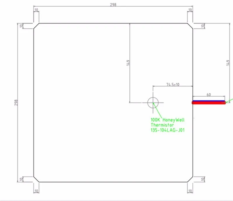 Reprap TAZ 5/TAZ 4 lulzbot 24 В силиконовый нагреватель для DIY 3D принтер 360 Вт в гладкий