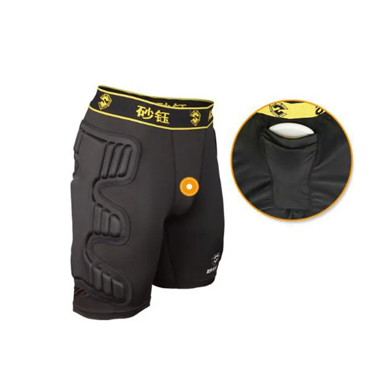 Protective shorts Мужские футбольные Вратарские тренировочные Джерси EVA толстая губка защита Вратарская форма Goleiro брюки - Цвет: Protective shorts