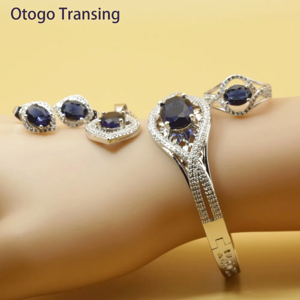 Otogo transming индийские модные комплекты ювелирных изделий с надписью Love серебряный