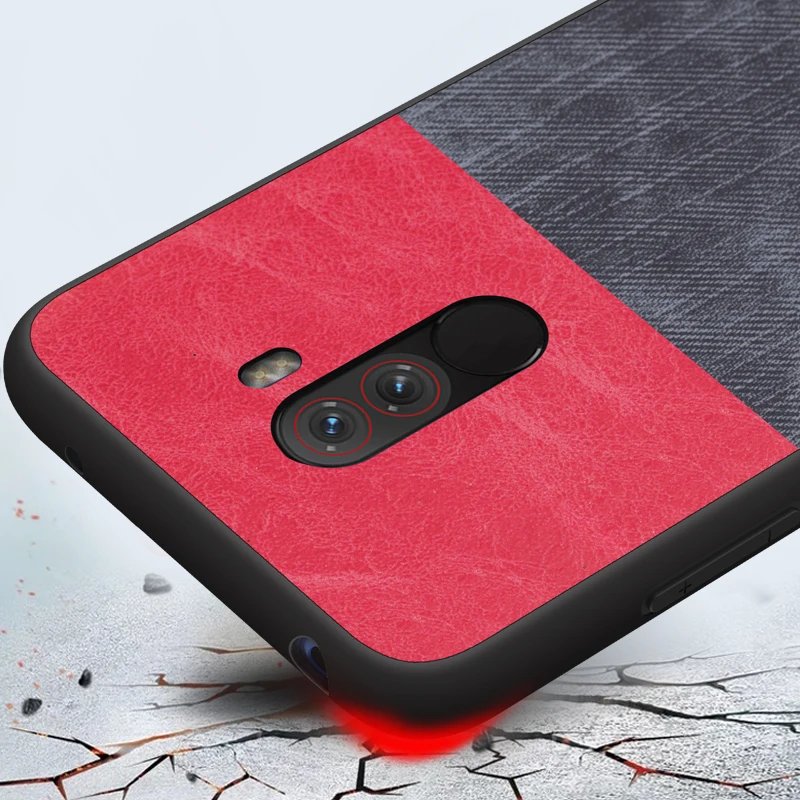 SRHE для Xiaomi Pocophone F1 чехол 6 18 дюймов искусственная кожа и деним мягкий силикон