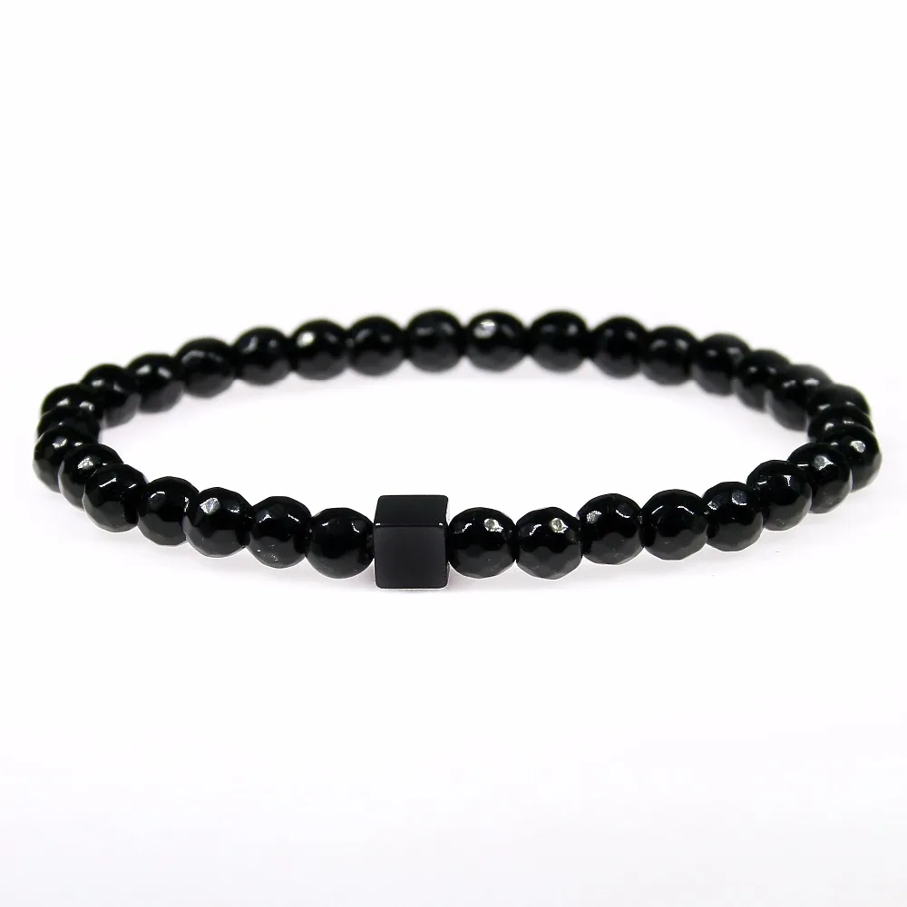 Веревка цепочка с натуральным камнем гематитовые браслеты для женщин и мужчин