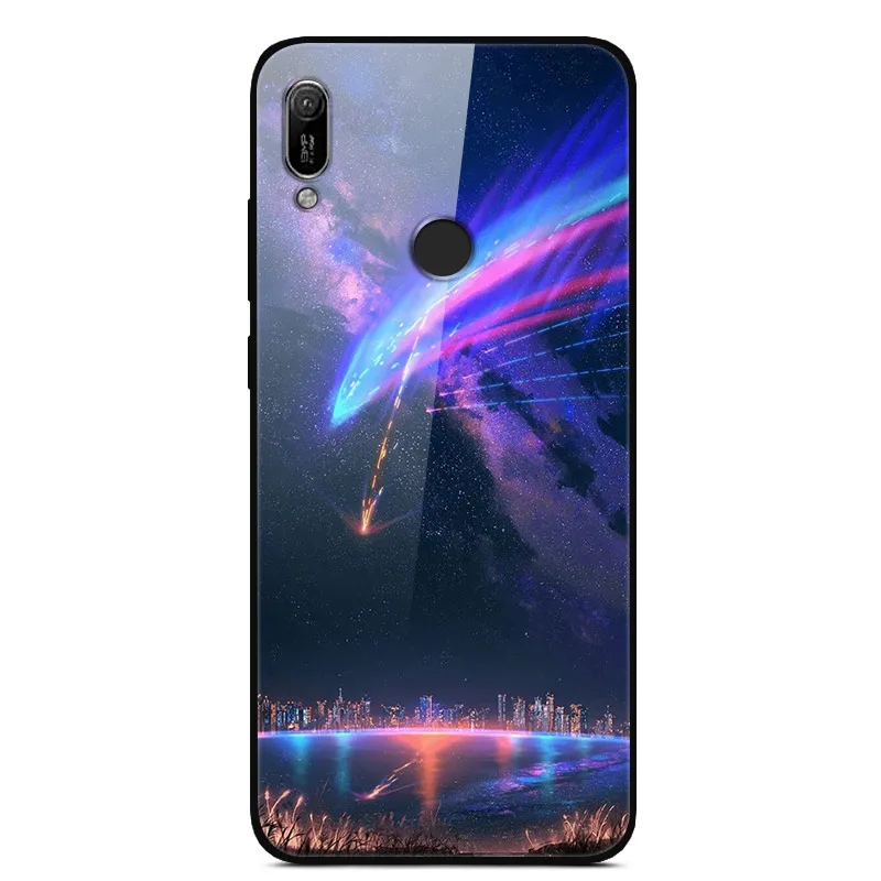 05 Для huawei Y6 Prime чехол из закаленного стекла чехол твердая задняя крышка чехол для телефона для huawei Y6 Y6 Prime TPU бампер чехол s - Цвет: 05