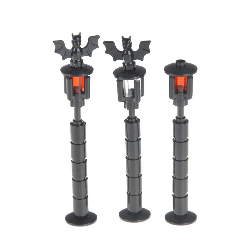 

New City Street light Non luminous Building Blocks Bricks Model Black Road Lamp Compatible Bricks Model Toy