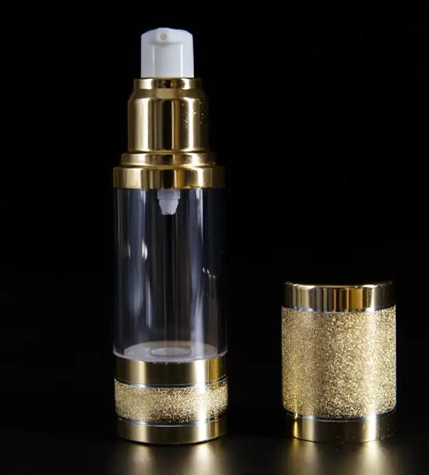 lotion bottle 15 мл 30 мл 50 мл Золото Розовый Блеск Алмазный безвоздушного вакуумный бутылки роскошный Эмульсия лосьон духи с распылителем 10 шт./лот - Цвет: lotion bottle
