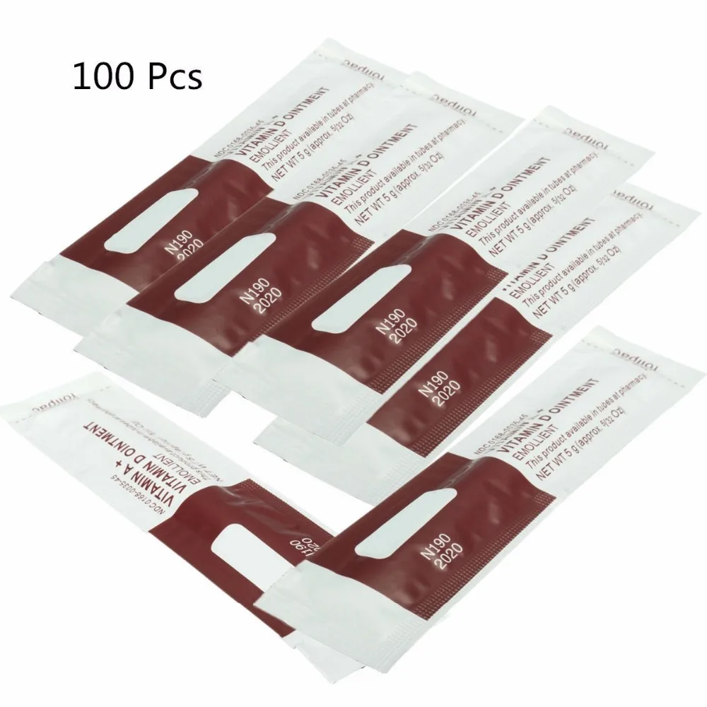 

100Pcs/lot Tattoo Aftercare Cream Care Lotion Anti Scar Vitamin Ointment For Tattoo Body Art Permanent Makeup Tattoo Supplies
