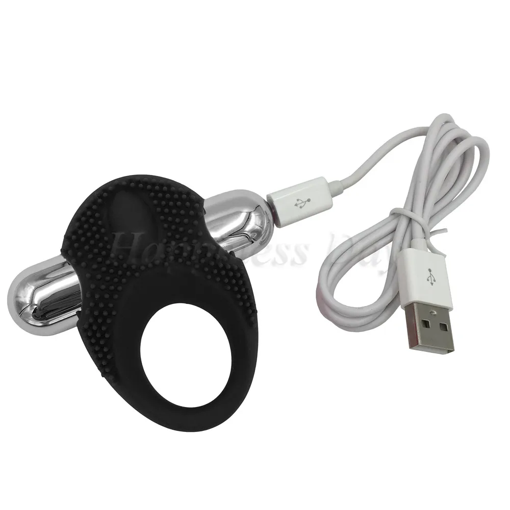 Вибрационный Петушок с зарядкой от USB Вибрирующие Кольца для пениса Стимуляция