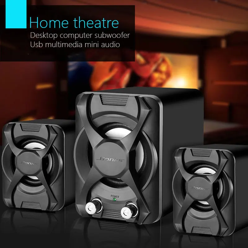 Сабвуфер двойной сабвуфер динамик HIFI ноутбук динамик экономичный ПК Компьютерные колонки бас ноутбук