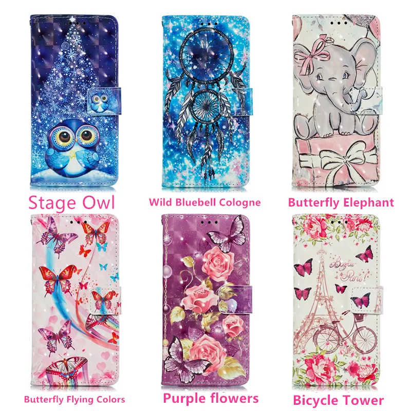 for Samsung J4 J6 Plus J3 J5 2017 A9 2019 A5 A6 A7 A8 2018 Note 9 3D color painting overturned smart bracket mobile phone case | Мобильные