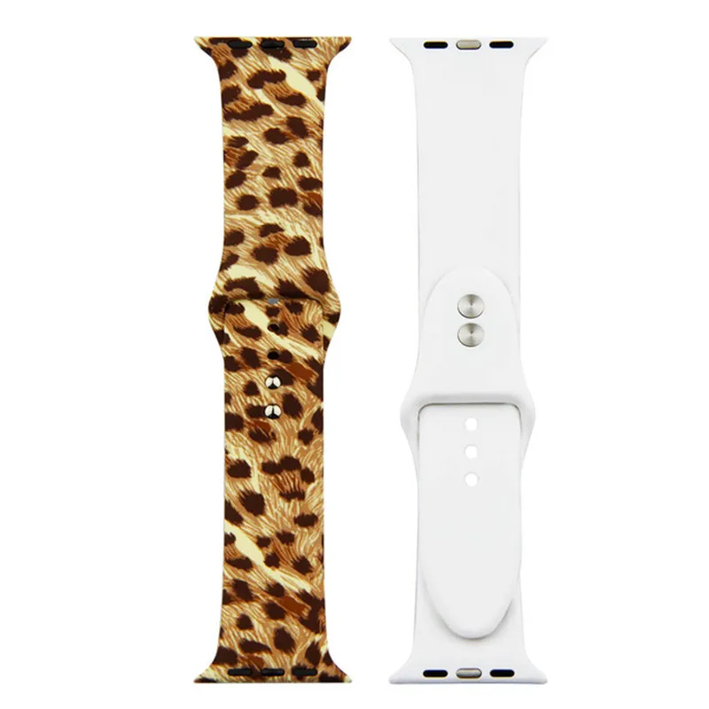 Спортивный ремешок для Apple Watch Band 4 44 мм 40 цветочный цветок мягкий силиконовый