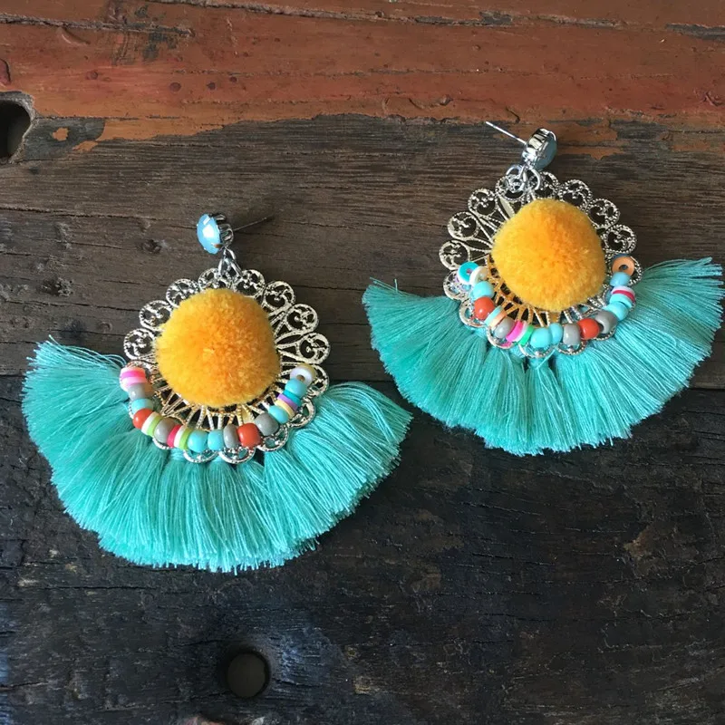 Dongmu jewellery 2017 new fashion party tassel earrings pendant retro bohemian lady jewelry year gift | Украшения и аксессуары