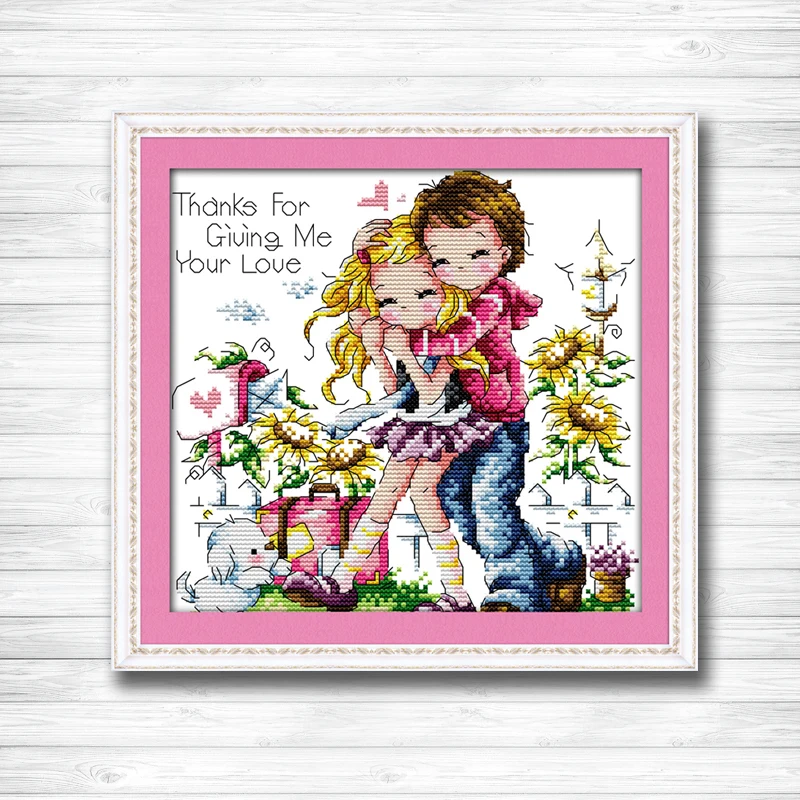 Спасибо за то что подарили мне вашу любовь мультяшный DMC крестиком 11CT 14CT наборы