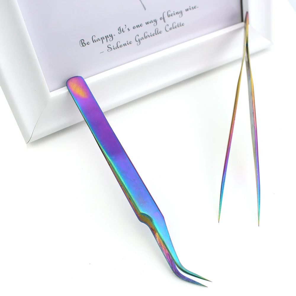 

ERUIKA 1pcs Chameleon Eyebrow Tweezers Stainless Steel Extension Clip Ultra Precision Picker for Rhinestone Eyelash Makeup Tools