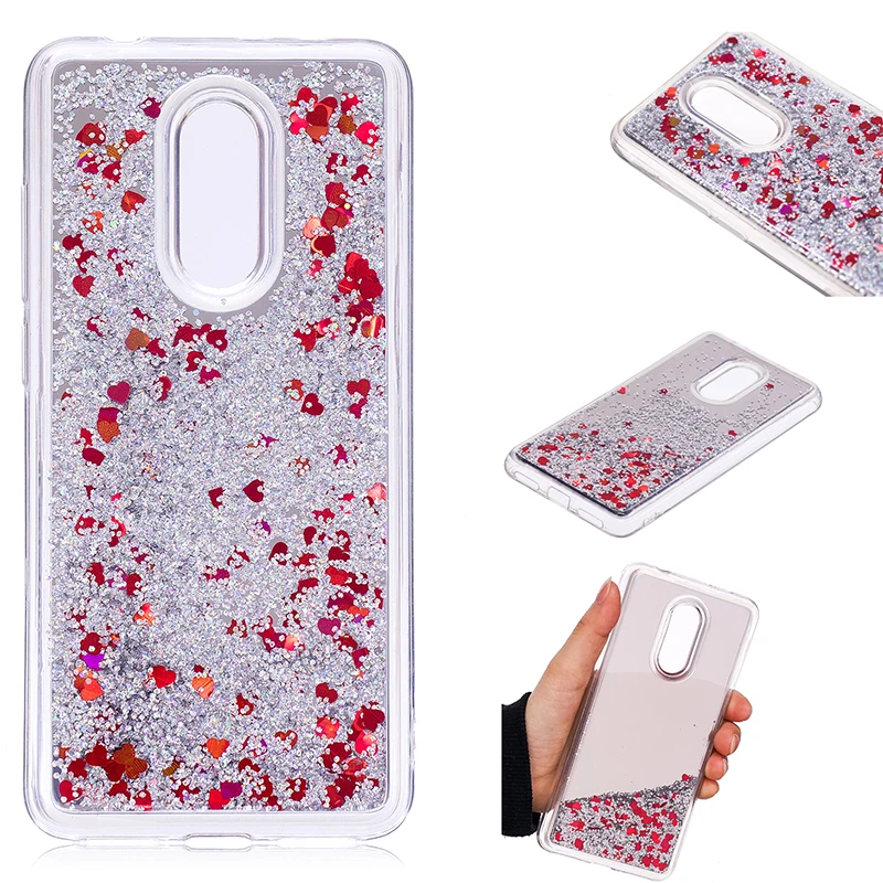 Cases for Redmi 4X 5 Plus Note 4 Quicksand Case Back Cover Bling Liquid mirror Xiaomi |