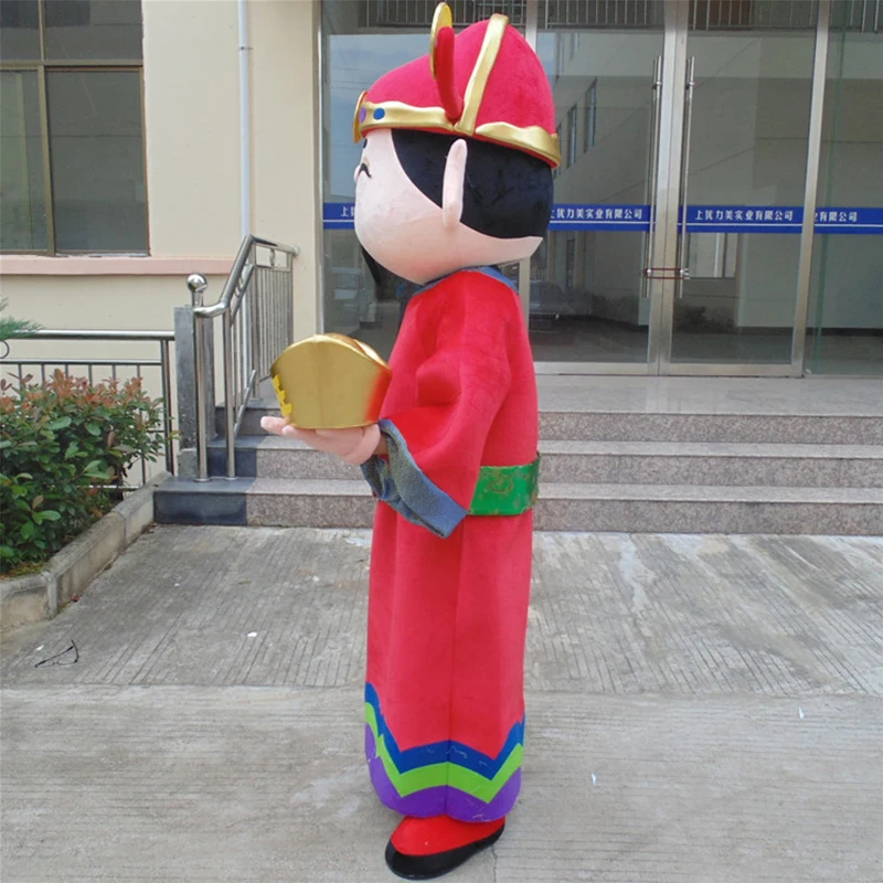 Good quality Adult Chinese God of Fortune Mascot Costume Cosplay New Year Christmas | Тематическая одежда и униформа