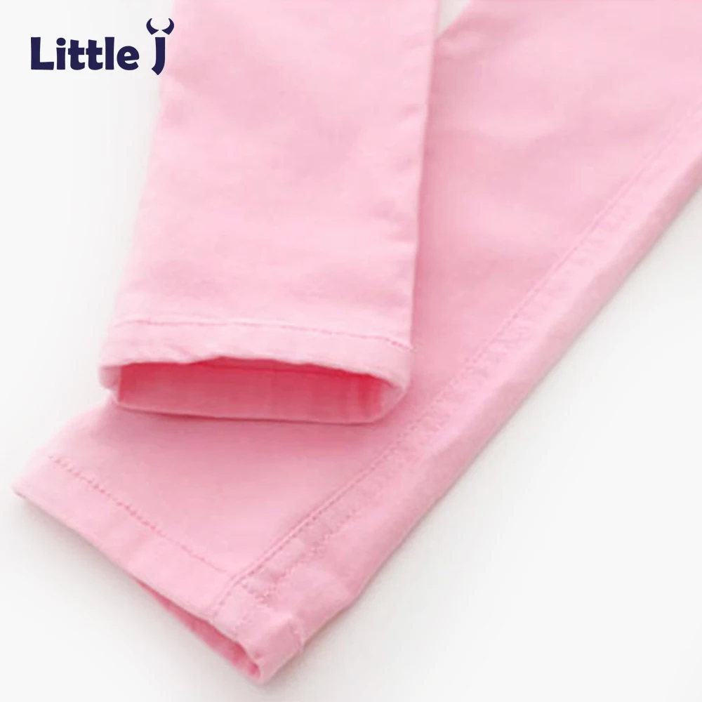 Леггинсы для девочек Little J ярких цветов Детские хлопковые облегающие