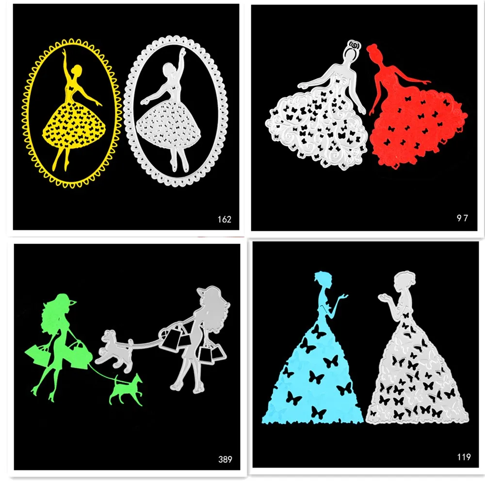 

AZSG Girl fairy cutting mold DIY decorative greeting card handmade metal mold.