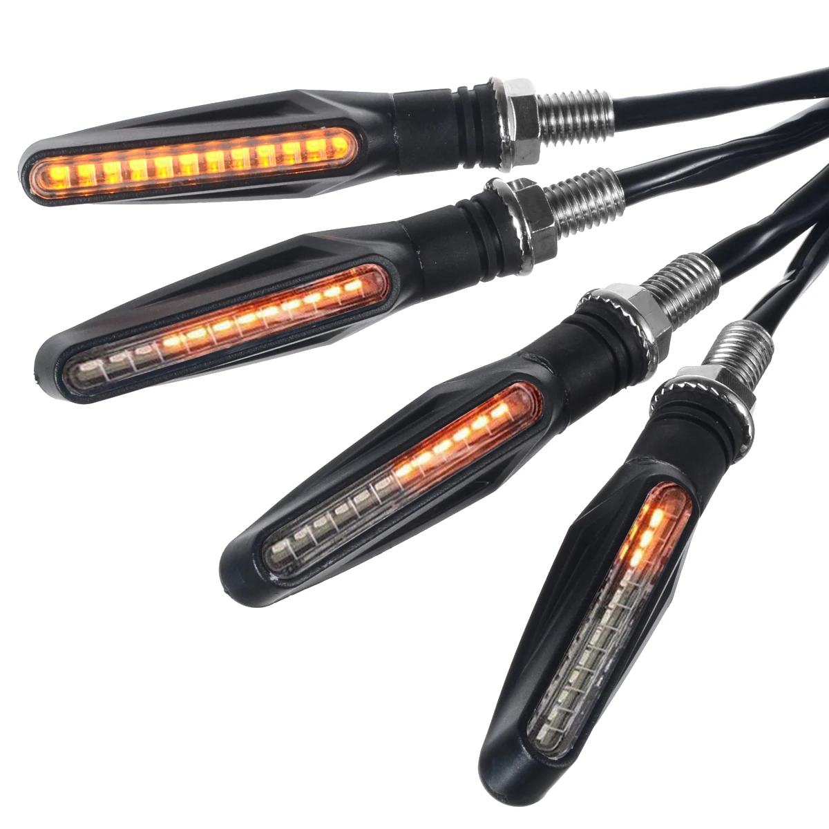 4 шт./лот, водопроводная 12LED мотоциклетная сигнальная лампа, Универсальный мотоциклетный индикатор, мигалка, мото Янтарная сигнальная лампа